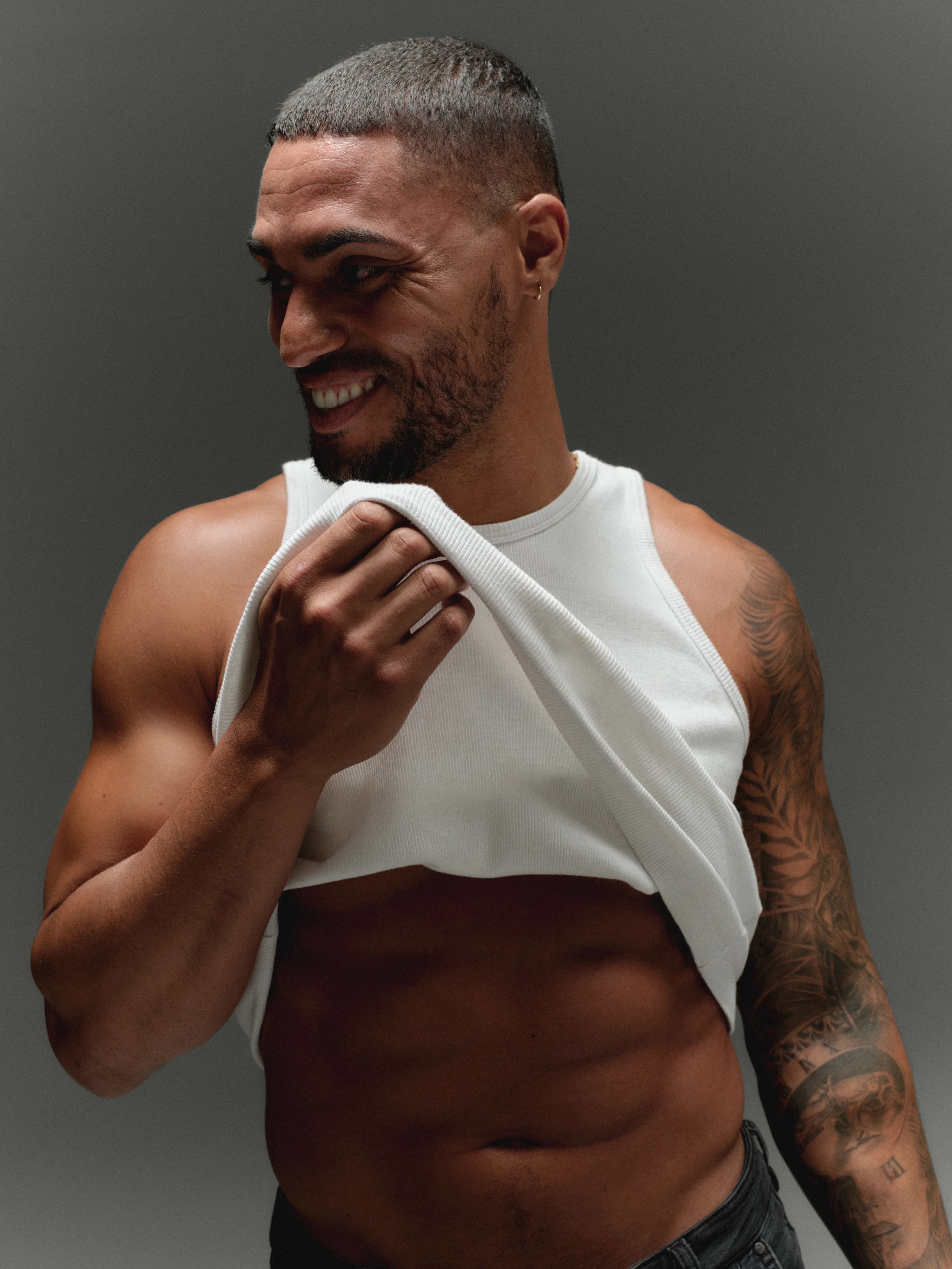 Man using Revitalizing Eye Cream